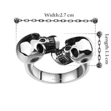 Stainless Steel Antique Gothic Biker Tribal Ring Black Men's Unisex Skull B178