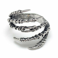 Alloy Finger Ring Claw Adjustable Antique Silver Size 8 Adjustable 18mm P432