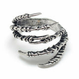 Alloy Finger Ring Claw Adjustable Antique Silver Size 8 Adjustable 18mm P432