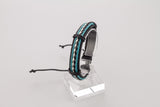 Genuine Leather Handmade Bracelet Men's  Unisex  Wrap Tribal H181