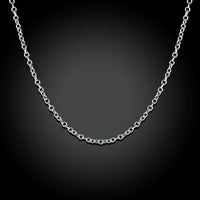 Sterling Silver Plated Necklace Chain 19 Inches 1MM Lobster Clasp B357