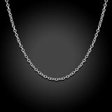 Sterling Silver Plated Necklace Chain 19 Inches 1MM Lobster Clasp B357