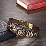 Leather Bracelet Handmade 8 Inches 18MM Hook L488