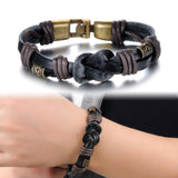 Genuine Cow Leather Bracelet Black Brown  Unisex  Hook Clasp  G316