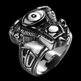 Stainless Steel Punk Antique Gothic Biker Tribal Ring Black Men's Unisex B199