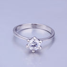 White Gold Plated  Stone Zirconia Band Ring Size 8 B123