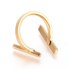 304 Stainless Steel Finger Rings Bar Gold Size 7 17mm  A25