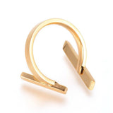 304 Stainless Steel Finger Rings Bar Gold Size 7 17mm  A25