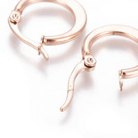 Stainless Steel Hoop Earrings Hypoallergenic Earrings Ring 15x2mm 0.7x0.8mm Z270