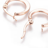 Stainless Steel Hoop Earrings Hypoallergenic Earrings Ring 15x2mm 0.7x0.8mm Z270