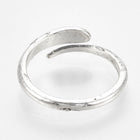 Adjustable Alloy Finger Ring Snake Antique Silver Size 6 Adjustable 16mm P394