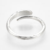 Adjustable Alloy Finger Ring Snake Antique Silver Size 6 Adjustable 16mm P394