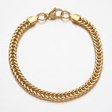 Stainless Steel Rope Chain Bracelet Lobster Gold 8.2" 210mm 6x3mm Z194