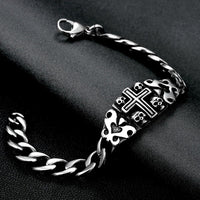 Stainless Steel Bracelet  7 Inches 11MM Lobster L437