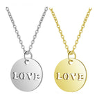 Stainless Steel Pendants Necklaces Word LOVE Silver 16.3 inches 40cm 1mm Z579