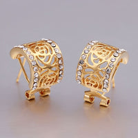 Gold Zirconia Clip Earrings L86