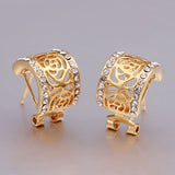 Gold Zirconia Clip Earrings L86