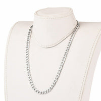 Stainless Steel Cuban Necklace Chunky Necklace Lobster Silver 20" 30" Z540