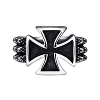 Stainless Steel Antique Gothic Biker Tribal Ring Black Men's Unisex B226