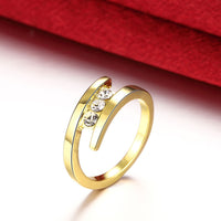 Gold Plated Fashion Ring AAA Zirconia For Women B161