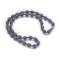 Non-magnetic Hematite Mala Necklaces Magnetic Buddha 22.9 inches 58.3cm Z543