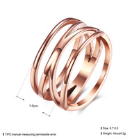 Rose Gold Stainless Steel Fashion Ring Women B461