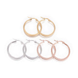 Stainless Steel Hoop Hypoallergenic Earrings Ring 29.5~30x2mm 3Pairs  Z272