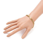Woman's Stainless Steel Cuban Bracelet Lobster Gold 7.8" 8.8" 7mm Z162