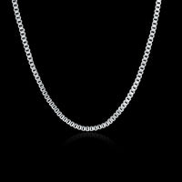 Sterling Silver Plated Necklace Chain 18-24 Inches 2MM Lobster Clasp B361