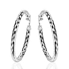 Sterling Silver Plated Earrings Hoop French Clip .12" L367