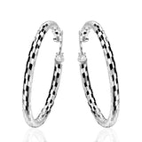 Sterling Silver Plated Earrings Hoop French Clip .12" L367