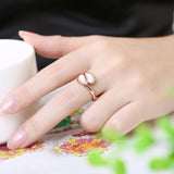 Rose Gold Plated Fashion Ring For Women B158