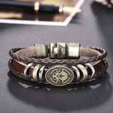 Leather Bracelet  Handmade 8 Inches 18MM Hook L491