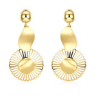 Yellow Gold Plated Earrings  Chandelier Latch Back Clasp L603
