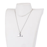 Stainless Steel Pendant Necklaces Pendant Lobster Clasps Whale Tail 21.6" P370
