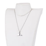 Stainless Steel Pendant Necklaces Pendant Lobster Clasps Whale Tail 21.6" P370