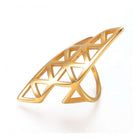 304 Stainless Steel Finger Rings Gold Size 7 17mm  A22