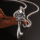 Stainless Steel Necklace Pendant  Biker Gothic 19" Inches 2MM Lobster Clasp B207