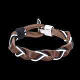 Leather Bracelet 8 Inches 10MM Toggle L486