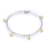 Stainless Steel Charm Bracelet Lobster Shell Gold Silver Color 7.8" 2.5mm A70