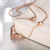 Rose Gold Plated Necklace Pendant Drop 21 Inches 1MM Lobster Clasp B156