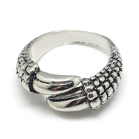 Alloy Ring Wide Ring Claw Adjustable Antique Silver Size 10 Adjustable 20mm P433