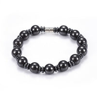 Magnetic Hematite Set Bracelets Necklace Magnetic Clasps 25.1" P691