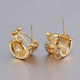 Gold Zirconia Clip Earrings L86