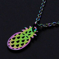 Stainless Steel Pendant Necklace Lobster Pineapple Adjustable Size 1.5mm P71