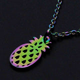 Stainless Steel Pendant Necklace Lobster Pineapple Adjustable Size 1.5mm P71