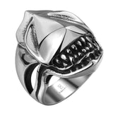 Stainless Steel  Gothic Biker Tribal Ring Black Men's Unisex Alien Teeh B198