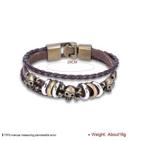 Leather Bracelet Handmade  8 Inches 16MM Hook  L489