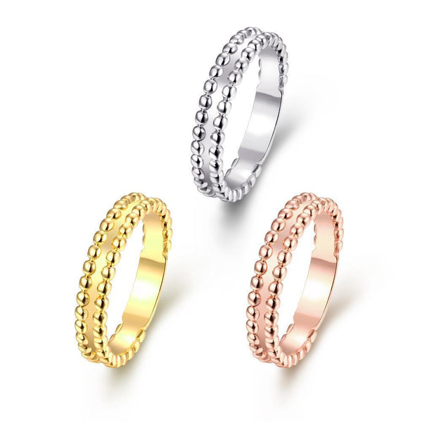 Rose Gold Platinum Plated Band Wedding Plain Ring For Women B271