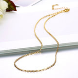 Yellow Gold Plated Necklace Chain 20 Inches 1MM Lobster Clasp B312